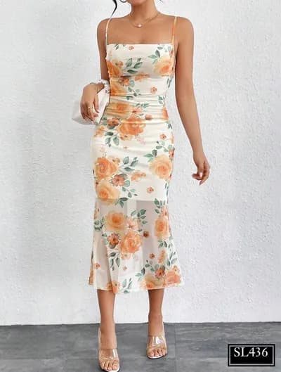Delicate Bloom Long Dress - 436