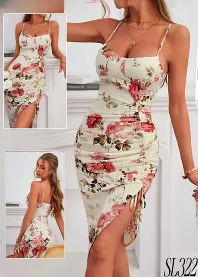 Glamour White Long Dress - 322