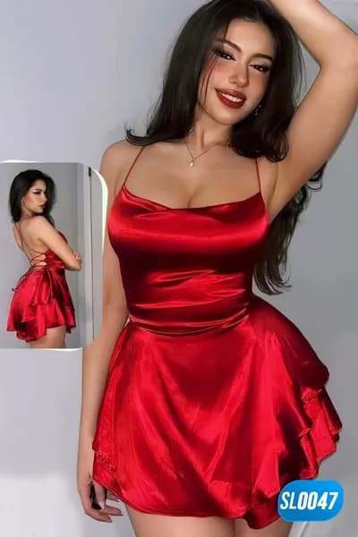 0047 Red Sexy Satin