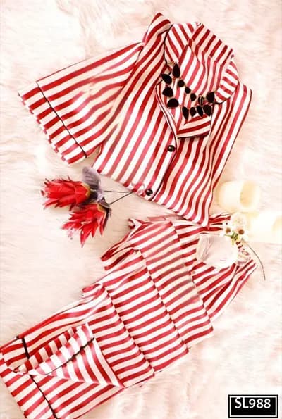 Luxury Red Silk Lounge - 988