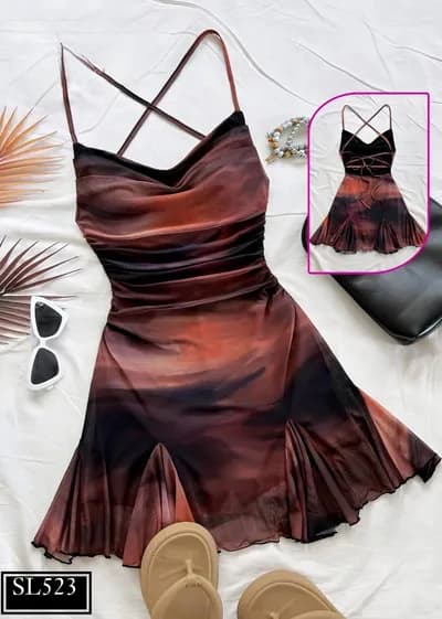 Romantic Bloom Short Dress - 523