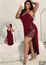 Lace Slit Nightdress 1218 1