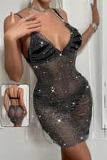Crystal Glam Mini Dress 434 3