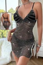 Crystal Glam Mini Dress 434 4