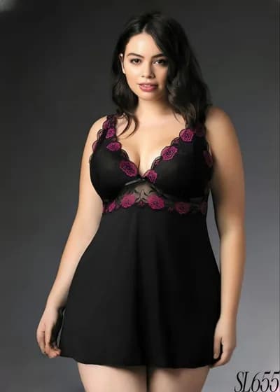Romantic Rose Lace Nightdress 655