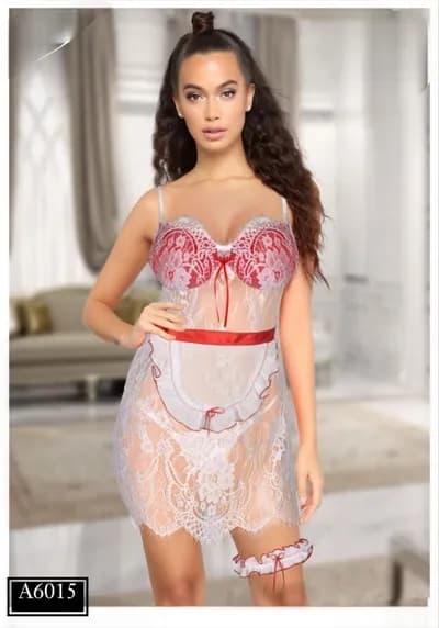 Lace Bodice Mini Dress A6015