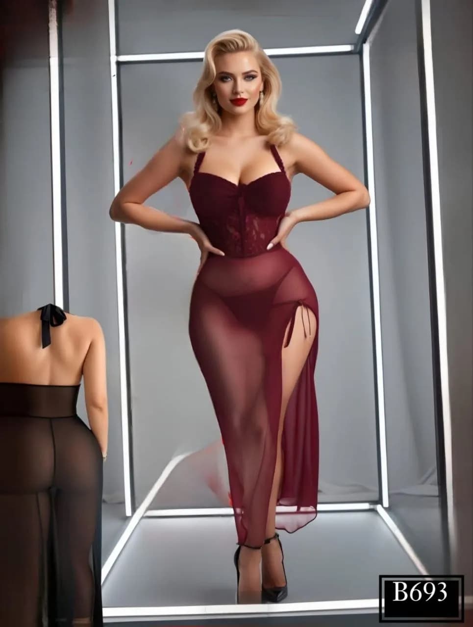 Elegant Lace Bodysuit  B693