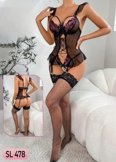 Romantic Floral Lingerie 478